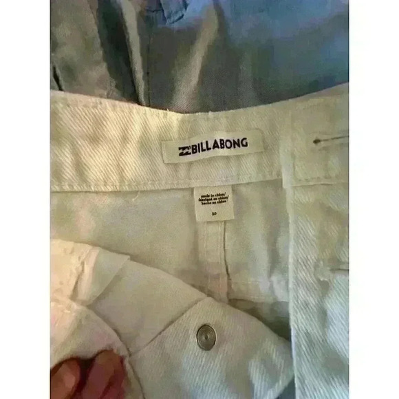 Bilibong Button Fly White Denim Mini Skirt - Picture 3 of 9